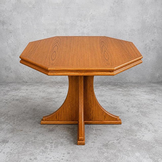 Arts & Crafts Octagonal Oak Coffee Table For Sale - Image 10 of 10