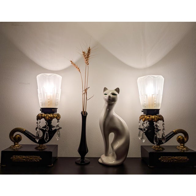 Mid Century Modern Ceramic Cat Figurine For Sale - Image 11 of 11