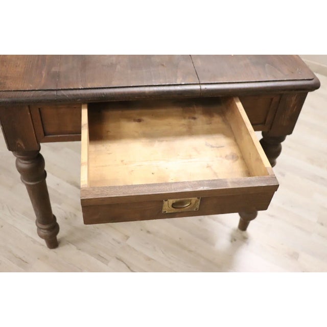 Kitchen Table in Fir Wood, Early 20th Century For Sale - Image 4 of 9