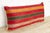 Indian Kaya Striped Gujarati Mashru Lumbar Pillow For Sale - Image 3 of 7