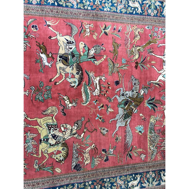 Vintage Silk Qum Rug, 1980s For Sale - Image 6 of 16