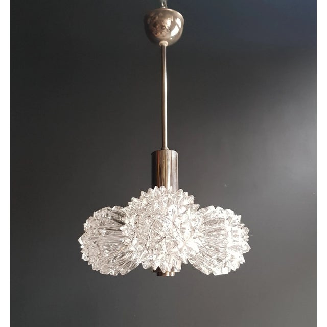 Mid-Century Modern Vintage 1970s Space Age Ufo Atomic Chrome Chandelier For Sale - Image 3 of 7