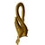 Textile 1990s Virginia Metalcrafters Historic Charleston Solid Brass Swan Doorstop - 15" For Sale - Image 7 of 8