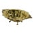 Mid Century Hammered Brass Scalloped Brass Footed Bowl Cachepot For Sale