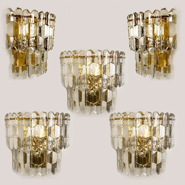 Xl Palazzo Wall Light Fixtures in Gilt Brass and Glass from Kalmar, Set of 2 For Sale - Image 15 of 18