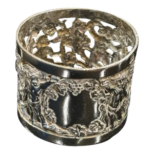 Late 19th Century Sterling Silver Napkin Ring in Original Box