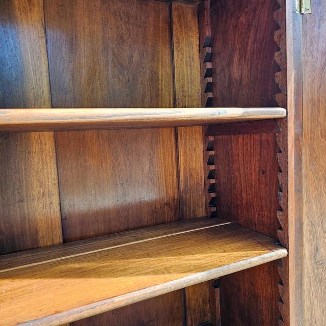 Antique Victorian Cherry Fall-Front Secretary Desk / Bookcase (C. 1870-1890) For Sale - Image 9 of 9