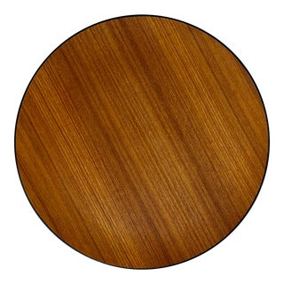 Large Round Mid-Century Japanese Danish Style Teak Serving Tray 1960's For Sale