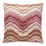Scalamandre 22" x 22" Bergamo Embroidery Pillow in Mulberry For Sale