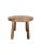 A set of sculptural teak wood side tables which feature an incredible teak burl wood patterning on their table tops....