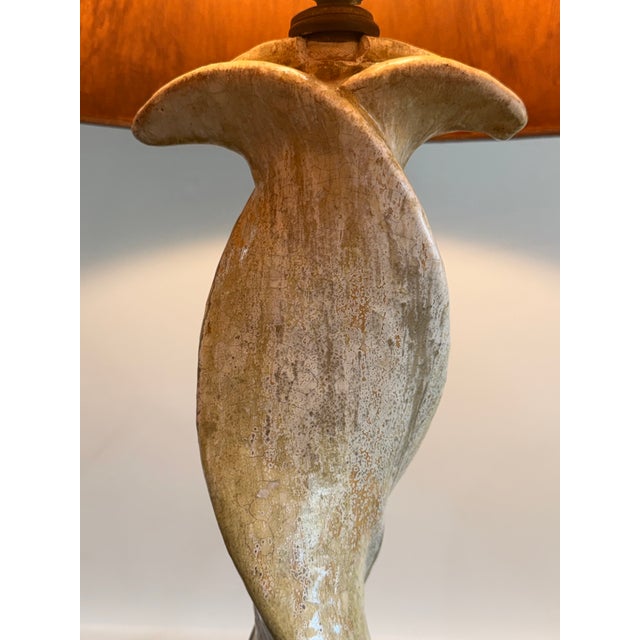 Vintage Organic Ceramic Lamp For Sale In New York - Image 6 of 9