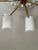 Mid-Century Modern Swedish Semi Flush Mount Chandelier in Brass and Opaline Glass by Gert Nystrom for Fagerhult and Orrefors, 1960 For Sale - Image 4 of 11