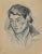 Portrait is an original Charcoal Ink Drawing realized by Mino Maccari in mid-20th Century. Good condition on a cream...