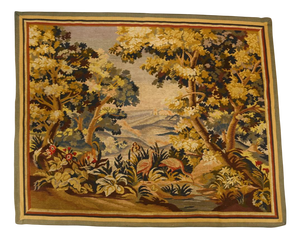 Verdure Needlepoint Tapestry in the style of Aubusson, Belgium