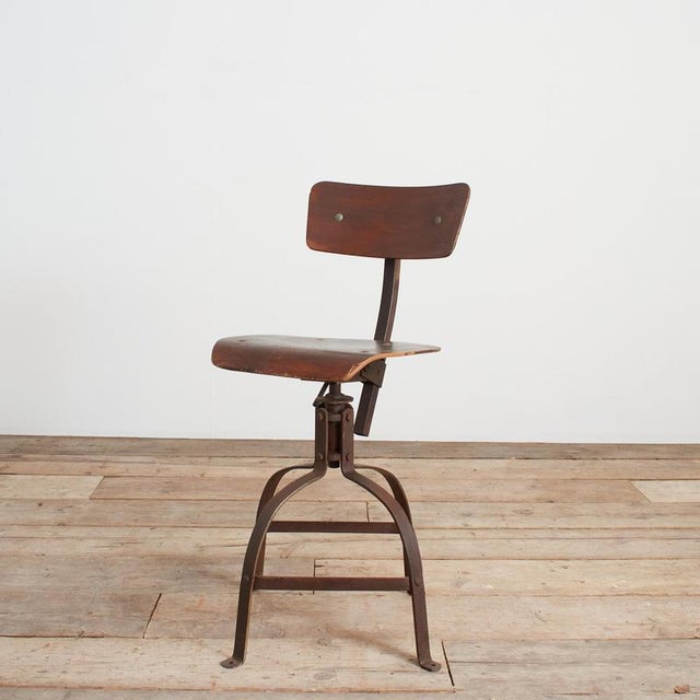 Antique French Model 204 Draughtsmans Desk Chair by Bienaise, 1940s For Sale - Image 10 of 10