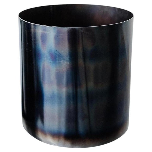 Loto Medium Planter in Burned Steel by Form & Eisen For Sale - Image 15 of 15