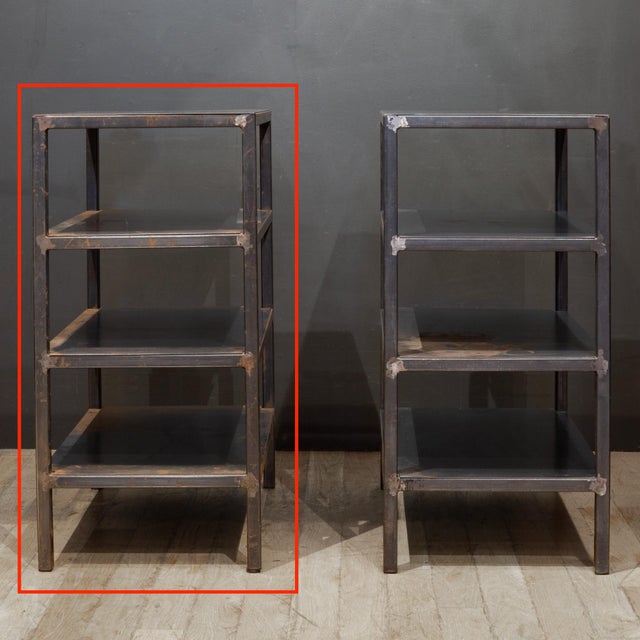 Industrial Industial Four-Tier Steel Shelving Units For Sale - Image 3 of 7
