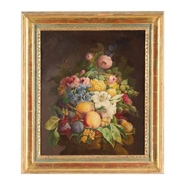 Still Life Bouquet of Flowers, 19th-Century, Oil on Canvas, Framed For Sale - Image 4 of 5