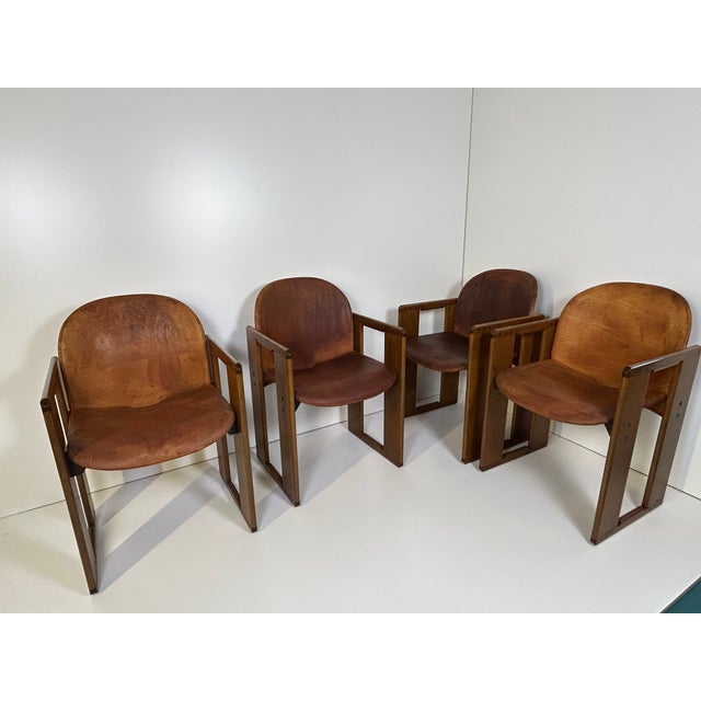 Vintage Dialogo Armchairs by Afra & Tobia Scarpa for B&B Italia, 1970s, Set of 4, in Good conditions. Designed 1970 to...
