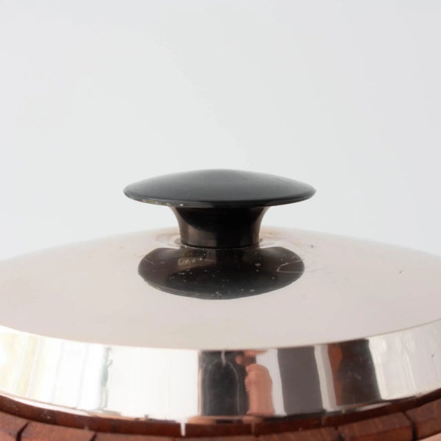 Vintage Danish Wooden Ice Bucket with Copper Details, 1960s For Sale - Image 10 of 18