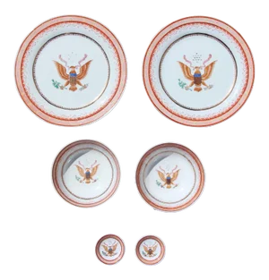 Chinese Export American Armorial Porcelain Set of Six Pieces