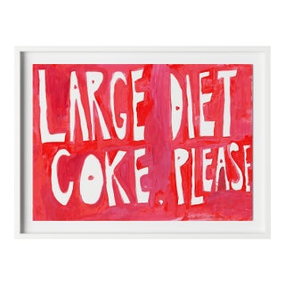 Large Diet, Please by Virginia Chamlee in White Frame, Large Art Print For Sale