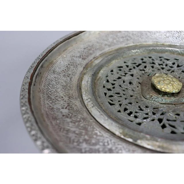 Metal Vintage Afghan Engraved Pitcher and Basin Set in Copper, 1920s For Sale - Image 7 of 12