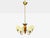 Asea, Chandelier, Brass, Elm, Fabric, Sweden, Sweden, 1947 For Sale - Image 4 of 14