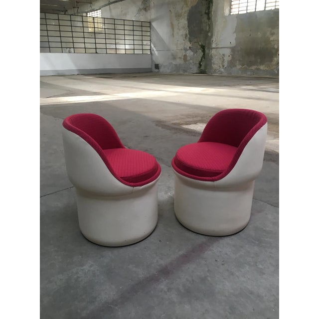 Set of Italian Faux Leather & Fabric Side Chairs, 1970s For Sale - Image 11 of 16