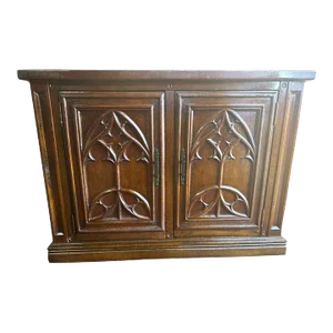 Stanley Furniture ‘Hacienda’ Collection Dark Oak Dry Bar or Server Made in 1970