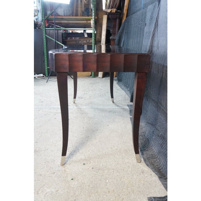 Late 20th Century Barbara Barry for Baker Italian Art Deco Style Modern Mahogany Writing Desk 54" For Sale - Image 15 of 18