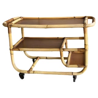 Vintage Bamboo Trolley, 1940s For Sale