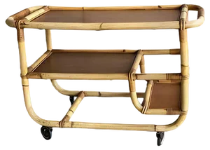 Vintage Bamboo Trolley, 1940s