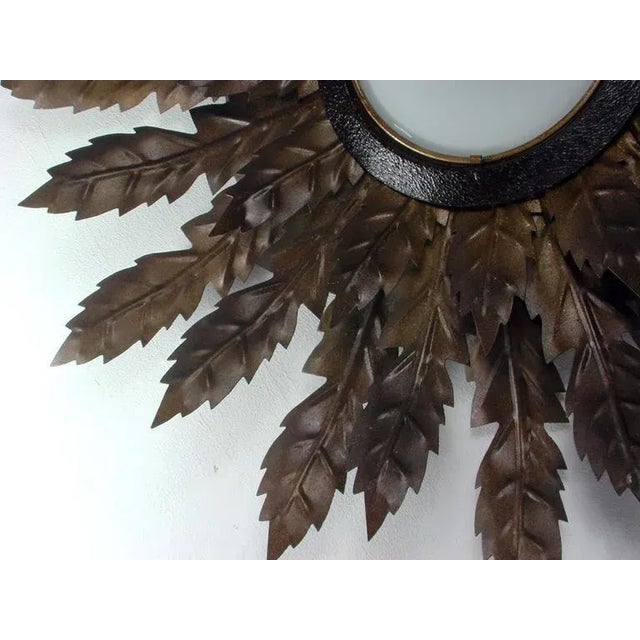 Mid-Century Spanish Sunburst Sconce, 1950s For Sale - Image 9 of 11