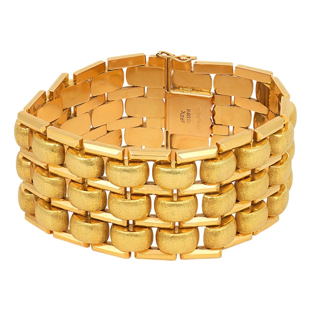 Brev Italian Vintage 18k Yellow Gold Bracelet For Sale