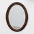 Oval Wall Mirror with Walnut-Toned Frame and Gilt Inner Edge from Deknudt, Belgium, 1950s For Sale - Image 12 of 12