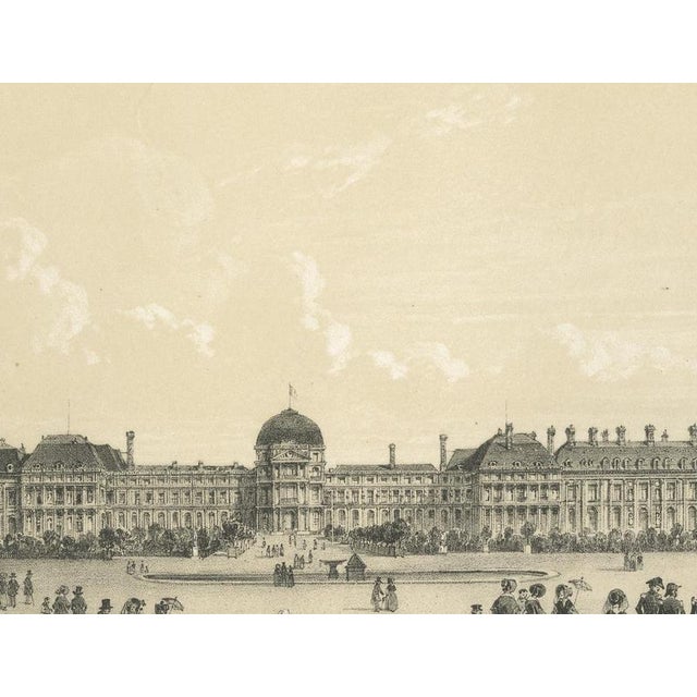 After J. Jacottet, Tuileries Palace, Paris, 1860, Lithograph For Sale - Image 6 of 9