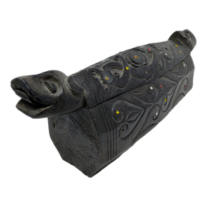 1940s Dayak Tribe Artisan Carved Medicine Box