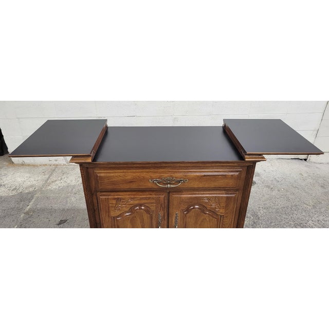 Vintage Stanley Furniture Flip Top Server For Sale In Kansas City - Image 6 of 12