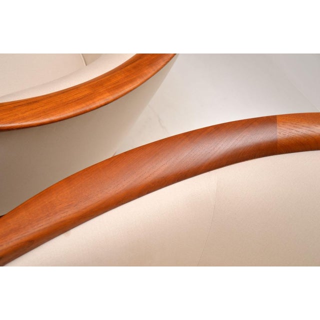 Set of Vintage Swedish Teak Armchairs attributed to Bertile Fidhagen, 1960s For Sale - Image 9 of 12