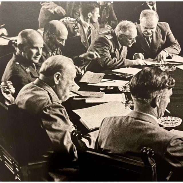 Realism Samariy Gurariy, Large Silver Gelatin Russian Photograph Potsdam Conference Winston Churchill For Sale - Image 3 of 7