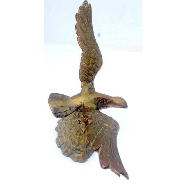 Metal 1970s U S Olympic Team Medal Winner's Sculpture Solid Brass Eagle Statue For Sale - Image 7 of 17