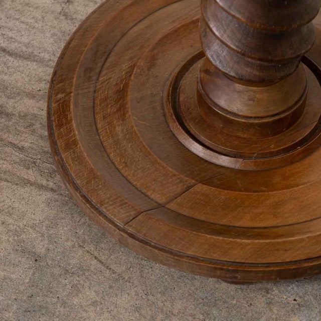 1940s French Twisted Wood Pedestal Table For Sale - Image 10 of 11