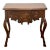 19th C. French Provincial Louis XV Style Carved Walnut Side Table With Drawer For Sale
