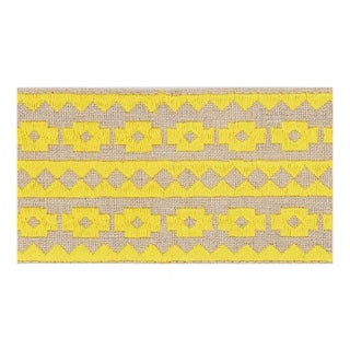 Schumacher Talitha Tape in Yellow on Natural For Sale