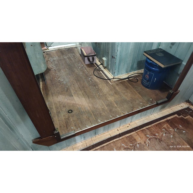 Stunning 5x4' Custom Redwood Mirror – 1950s Vintage & Local Artistry For Sale - Image 9 of 10