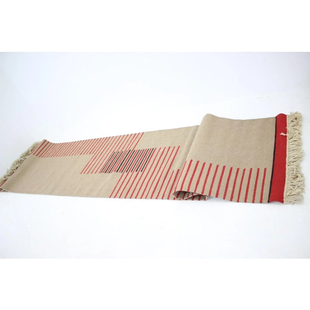 Mid-Century Modern Geometric Carpet from Krásná Jizba, 1960s For Sale - Image 3 of 8