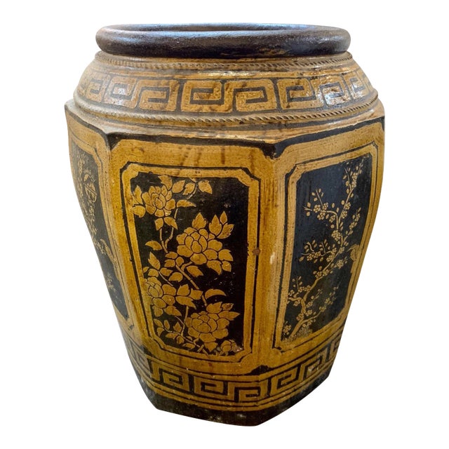 Large Scale Glazed Oriental Urn For Sale