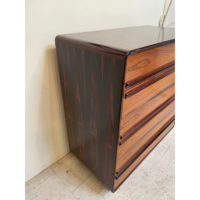 Westnofa Furniture 1970s 6-Drawer Brazilian Rosewood Highboy For Sale - Image 4 of 7