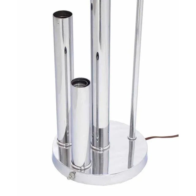 Vintage Mid Century Chrome Table Lamps- a Pair For Sale - Image 4 of 7